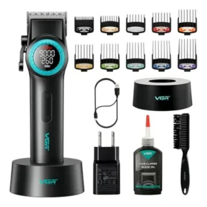 Maquina Cortar Cabelo Profissional Vgr V001 Premium Cor Preto