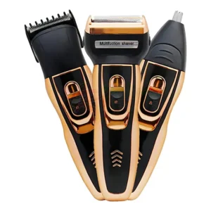 Maquina Acabamento Cabelo Barba Daling Recarregável 3x1 Cor Preto