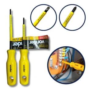 Kit Chave Born Vonder Isolada 1000v Fenda Philips Imantada Amarelo