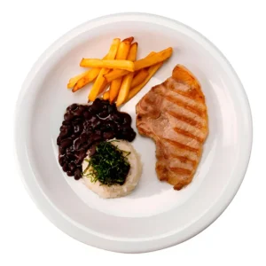 Kit 6 Pratos Rasos Porcelana Schmidt 26cm Linha Restaurante