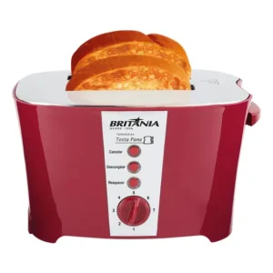 Torradeira Tosta Pane Vermelha Britânia 800w 127v Vermelho 127v