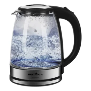 Chaleira Elétrica Britânia BCH11 Glass de 1,8L, 1150W de Potência e Jarra de Vidro -
