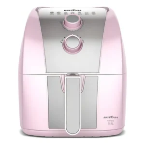 Air Fryer Rosa Britânia 5,5l Cesto Pinkstone 1500w Bafe53