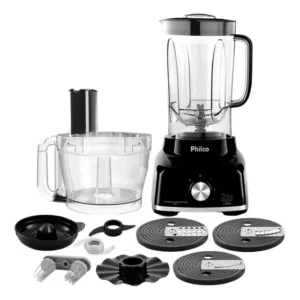 Multiprocessador 9 Em 1 Com Batedeira Philco Turbo 1700w Preto 110v