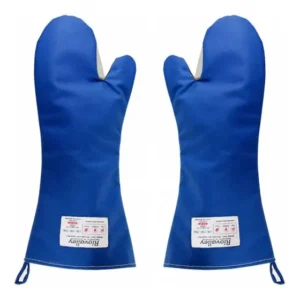 Luva Térmica Para Cozinha Industrial Mão De Gato Alta Temperatura Anti-chama E Vapores Quentes 45 Cm Forno Rio Valley Cor Azul