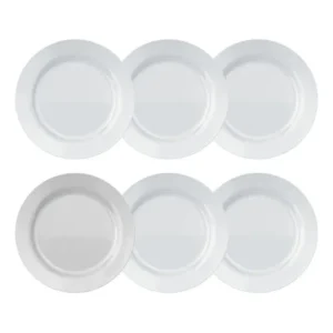 Jogo De Pratos Rasos Duralex Vidro Nadir Opalino Kit 6 Unid
