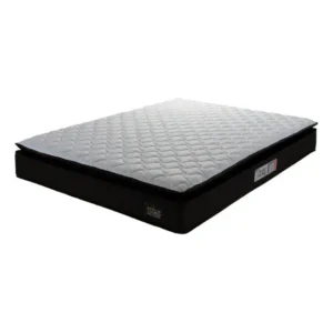 Colchão Casal Espuma D45 Pillow Top Strong 138x188x24cm Marrom e Branco Hellen Suporta até 150kg por pessoa