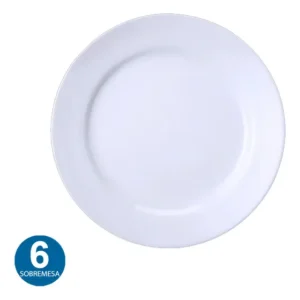 Pratos Sobremesa Porcelana Schmidt Linha Cilíndrica 19cm Jogo 6