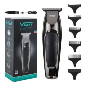 Cortador de cabelo VGR V030 VGR030 cinza e preto