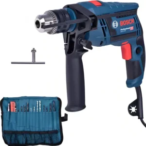 Furadeira D Impacto Bosch Gsb 13re 750w + 23 Acessórios Cor Azul