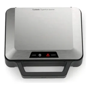 Sanduicheira Grill Oster Inox Multiuso 1000w Osan500 - 220v Preto/inox 220v