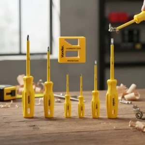 Jogo Chaves Fenda Isoladas Imantadas + Magnetizador Vonder