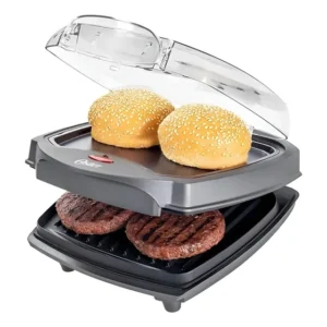 Grill Elétrico Chapa Hambúrguer Pão Oster 2 Em 1 Com Estufa 1000w Preto 220v Preto 220v