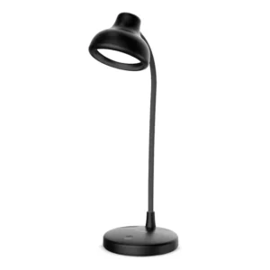 Luminária De Mesa Led Preta Disco Elgin Usb Cúpula Preto Estrutura Preto