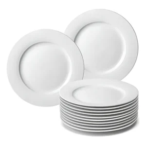 Kit 12 Prato De Sobremesa Em Melamina 18cm Branco - Bestfer