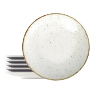Kit 6 Pratos Porcelana Raso Tramontina Rustico Decorado 25cm