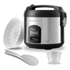 Panela De Arroz Elétrica Philco 12 Xícaras 5l Jumbo Familia Preto 220v
