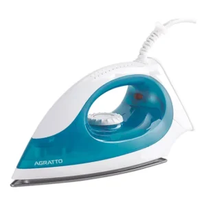 Ferro Elétrico De Passar 220v A Seco Antiaderente Agratto Branco/azul 220v