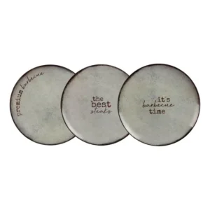 Prato Raso Tramontina Churrasco Rustic 28cm Porcelana Decora - Marrom