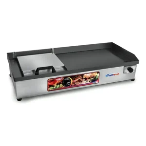 Chapa Elétrica Pratic Metal 70x30 220V Com Gaveta e Abafador 2000W