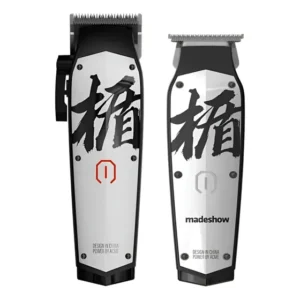 Kit Madeshow Máquina De Cortar Cabelo M10 + Acabamento M11 Branco 127/220v