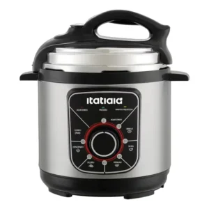 Panela De Pressão Elétrica Essencial 3l 220v Inox Com Preto Preto 220v