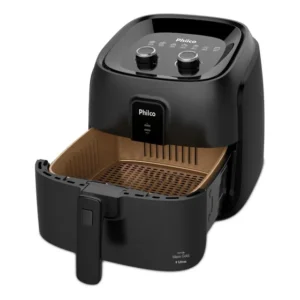 Fritadeira De Ar Paf90b 9l 2000w Cesto Quadrado Preto Philco