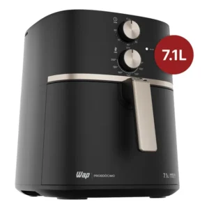 Fritadeira Elétrica Air Fryer Wap Mega Family 7,1 Litros Preto, Cinza E Champagne 127v