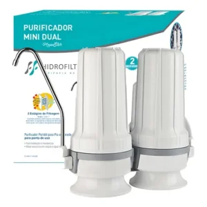 Purificador De Água Hidro Filtros 2 Etapas As4 Mini Dual Cor Branco