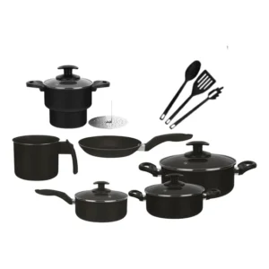 Conjunto Panela Frigideira Teflon 9 Pecas Cuscuzeira