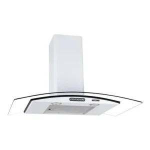 Coifa Parede Fogatti Vidro Curvo Duto Slim White 90cm Cor Branco