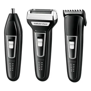 Máquina de Cortar Cabelo 3 em 1 Kemei KM-6558 Aparador de Pelos Nariz e Orelhas