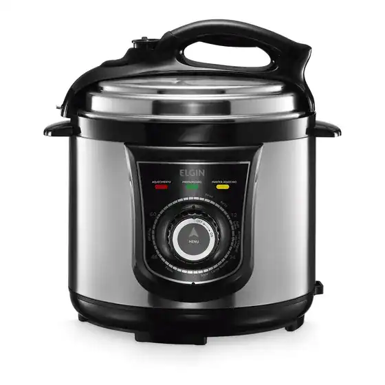 Panela De Pressão Elétrica Elgin Ppr 4l 840w Inox 220v Prateado/preto 220v