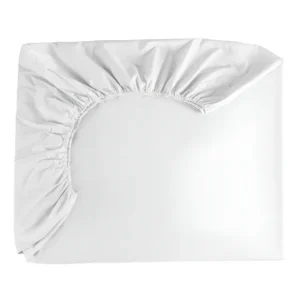 Lençol com Elástico Solteiro King 200 Fios Percal 100% Algodão Branco Enxovais Jp