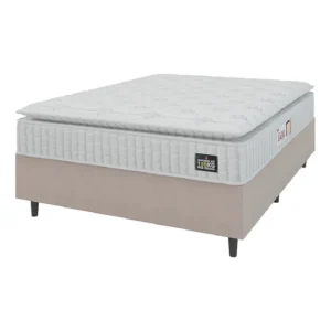 Cama Box Casal Colchão Espuma D45 Lazio Pillow Top Suede