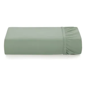 Lençol Queen C/ Elástico Tom 200 Fios 100% Algodão Karsten Cor Verde