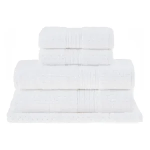 Jogo De Toalhas Buddemeyer Fio Penteado Gigante Branco 5 Pçs 1011 - Branco