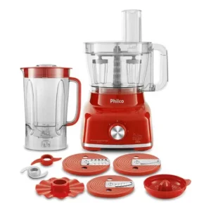 Multiprocessador Philco 1700w Pmp1600 Com Batedeira 9 Em 1 Cor Vermelho