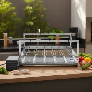 Churrasqueira Original Giragrill 6 Espetos Inox Motor Lado Esquerdo 110/220v