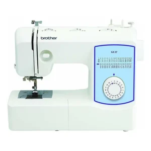 Máquina de costura reta Brother portátil - branco/azul-celeste