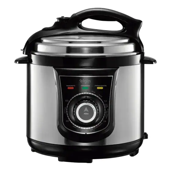 Panela Pressão Elétrica Elgin 42ppr 4 Litros 840w Aço Inox Prateado/preto 127v