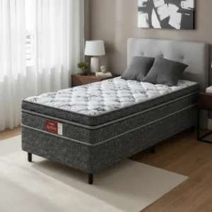 Cama Box Conjugada Probel Espuma D28 Ortopédico Solteiro Cinza