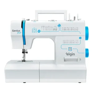 Máquina De Costura Genius Plus Elgin Jx4035 -31 Pontos -127v Branco