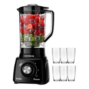Liquidificador Mondial Turbo Power L-99 Fb Preto Com 3 Veloc - Preto