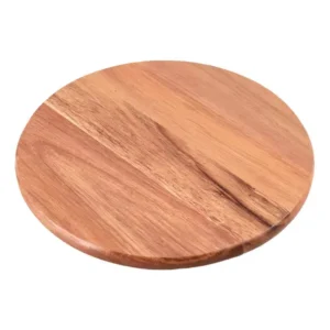 Tábua Giratória 25cm De Madeira Acácia - Oikos Cor Marrom Liso
