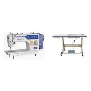 Kit Lanmax: Máquina Reta Direct Drive Branco 220v + Mesa Completa Para Reta