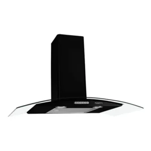 Coifa Parede Fogatti Vidro Curvo Duto Slim Black 90cm Cor Preto