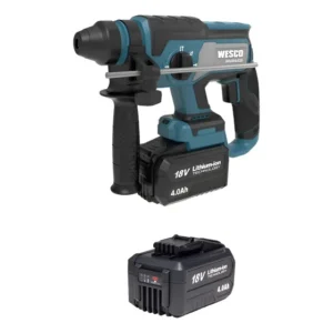 Furadeira Martelete Wesco Ws2806 + 2 Baterias 4ah 18v S/carg Azul-escuro 18v