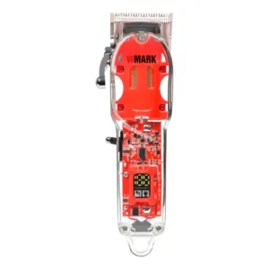 Máquina de Cortar Cabelo Wmark NG-407 Vermelha Sem Fio Lâmina Cerâmica