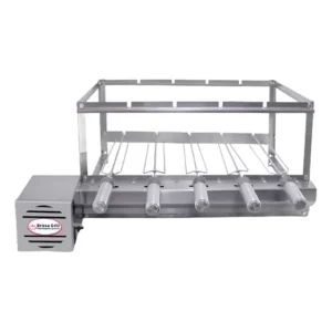 Brasa Grill: Kit Inox Elétrico Churrasqueira Gira 5 Espetos Esquerdo 127/220v